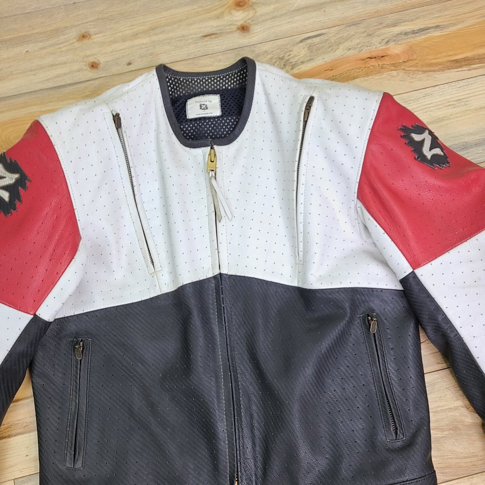 Z Custom Leather Motorcycle Racing Jacket - Picture 4 of 16
